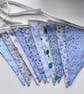 Blue floral bunting