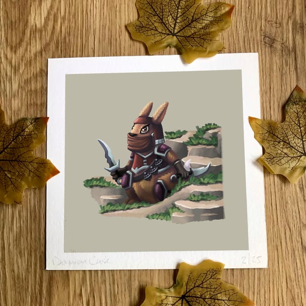 Rabbit Ninja Art Print