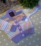  Designer Baby Girl's Pure Merino Wool Hand Knitted Cardigan  6-12 months size - Image 2
