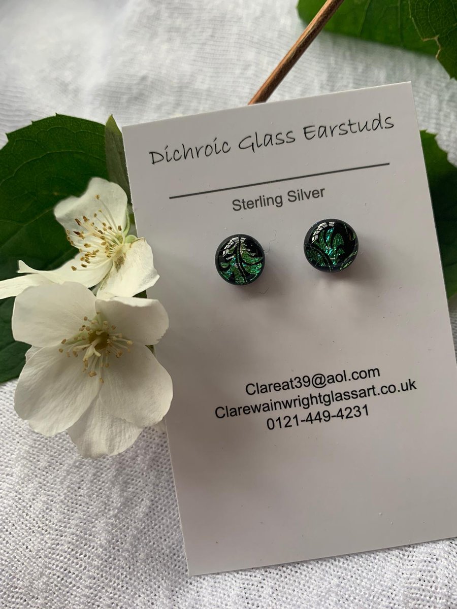 Dichroic Glass Earrings 