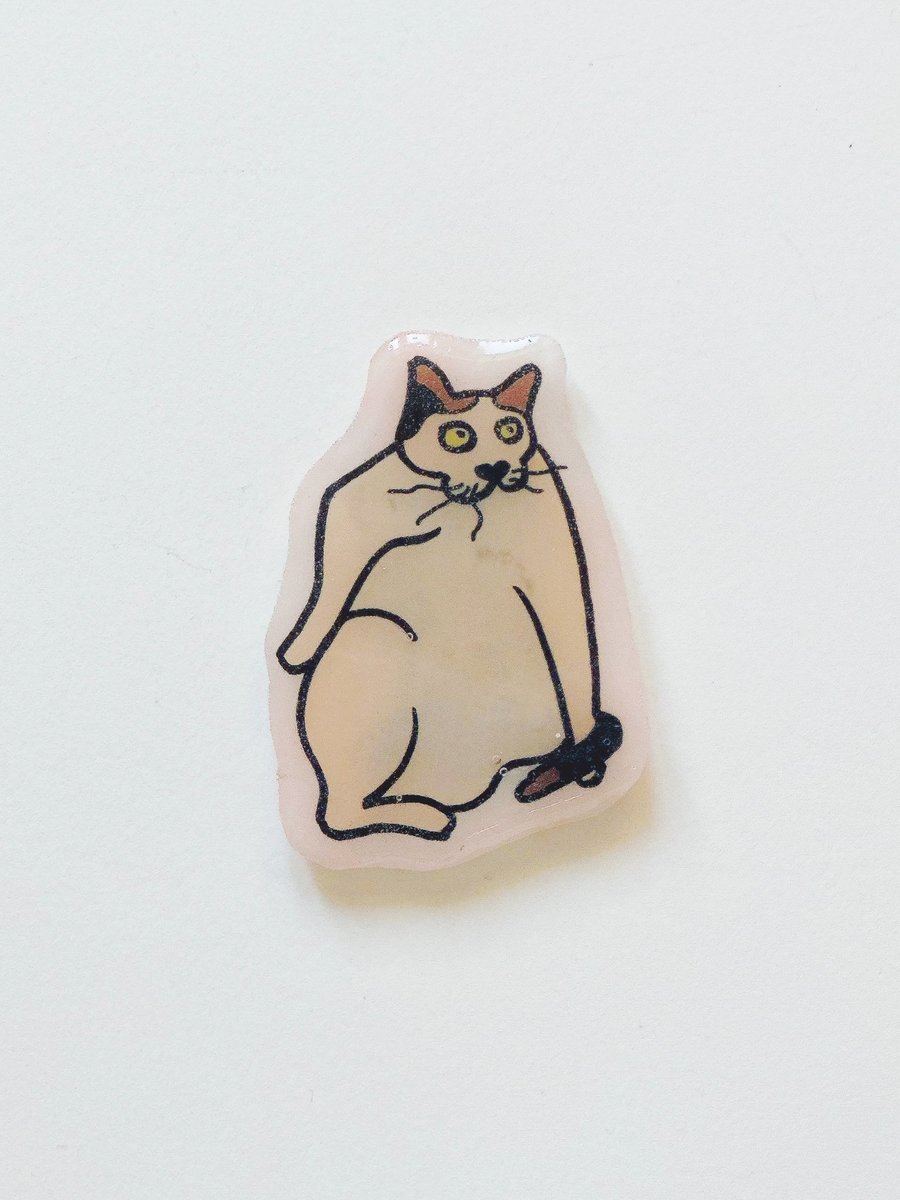Image of No More Drama Cat– Handmade Original Pet Illusration Fridge Magnet