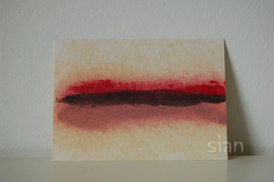 RESERVED Sunset landscape - Original ACEO