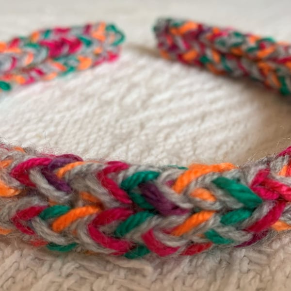 Red Green Orange Hair Band Knitted Headband Multicoloured Alice Hair Accessories