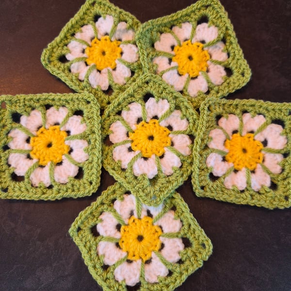 Handmade Crochet Granny Squares 