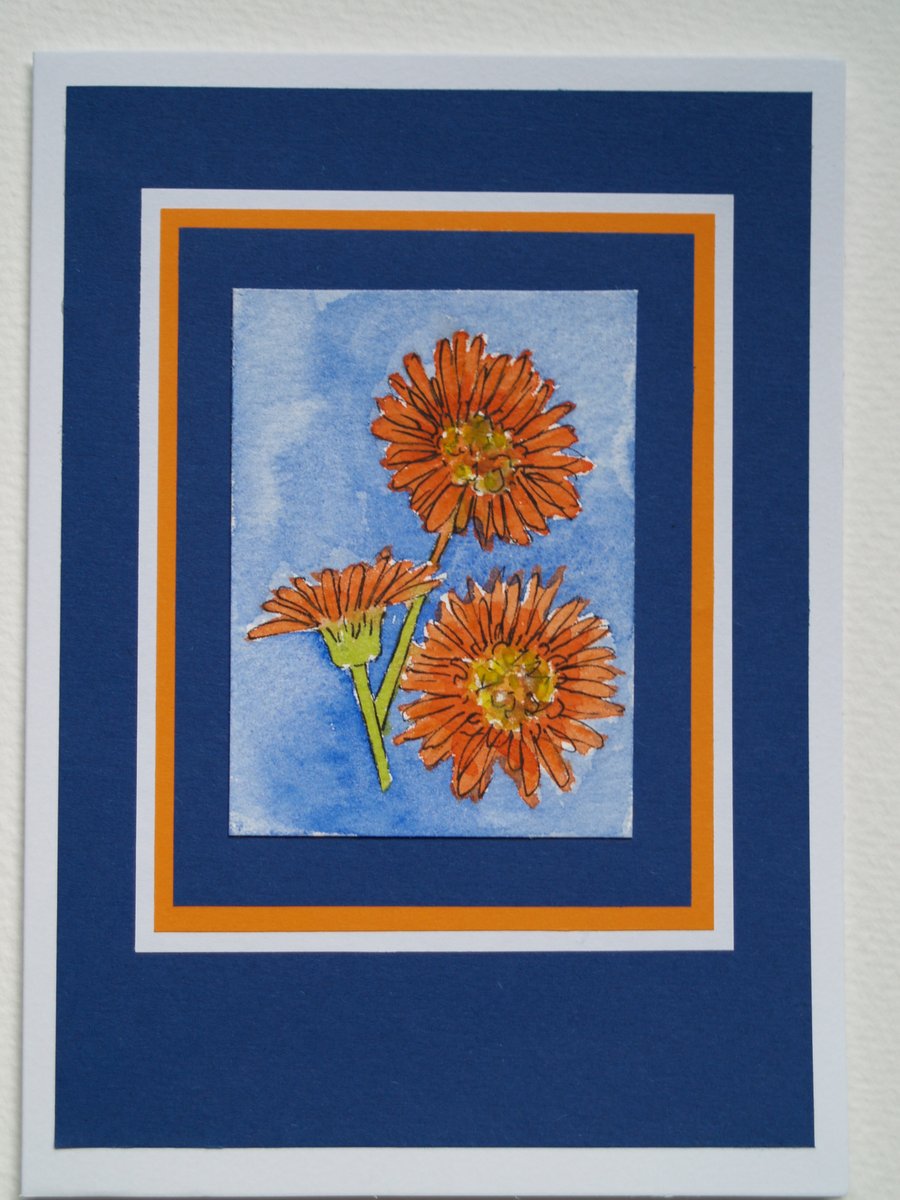 Gerbera flower Card