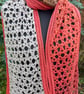 Handmade Crocheted Scarf, Ombre yarn - Image 2