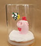 Kiss me you swine! - Handmade Pig ornament in a glass jar  - Image 1