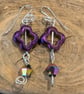 Purple Hematite Clover complimented by Purple Crystal Bicones - Image 3