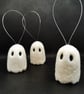 Wee Woolly Ghostie - needle felted hanging ghost decoration - Image 9