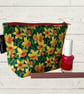 Cosmetics bags yellow daffodils