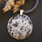 Black flower pendant