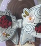 Handmade Embroidered Ladybird Hair Bow – Faux Leather Hair Clip - Image 2