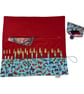 Interchangeable knitting needle case with Liberty fabric , butterfly addi case, 
