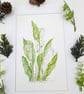 Lily of the valley hand-painted original watercolour painting 