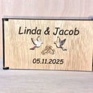 Personalised Wedding Money Box - Wooden Cash Gift Box - Wedding Gift Box 