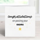 Congratulations On Passing Your Exams Greeting Card