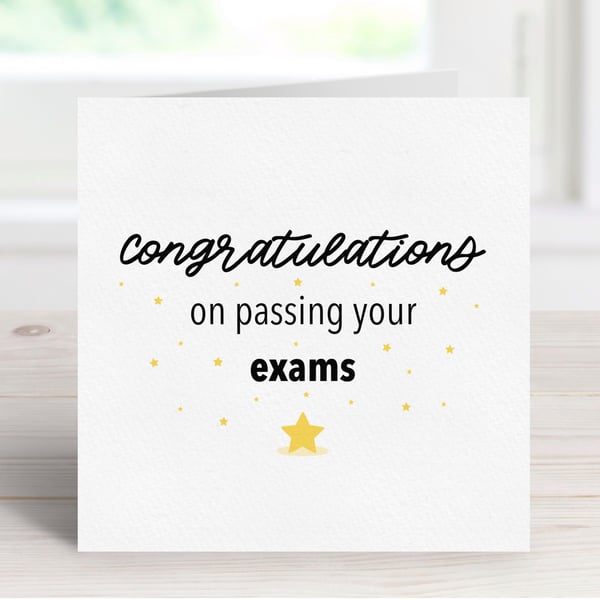 Congratulations On Passing Your Exams Greeting Card