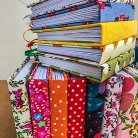 Fabric-covered mini notebooks