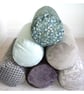 Velvet Bolster Cushion Cover 16" x 6" Round Cylinder Floral Pink Orange Blue - Image 8