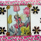Fairy - Hand Crafted Decoupage Greeting Card - Blank - 3046