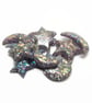 12 Handmade Celestial Charms in Orange, Yellow & Green - Image 8