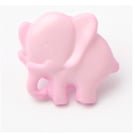 10 pink baby elephant buttons 14mm