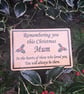 Christmas Memorial Plaque Xmas Grave Marker Christmas Grave Decoration Plaque  - Image 3