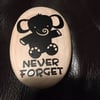Portable Never forget how much you are loved  Pebble - Wooden - Small Size -
