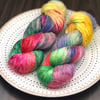 Hand Dyed Yarn: 4ply Merino Nylon - Firework. Deluxe Sock Base, Sock Yarn, 