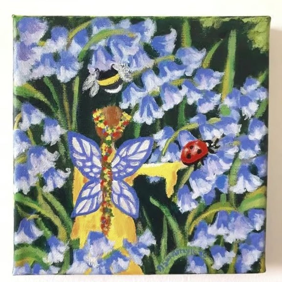 Fairy friends, original painting "The Carer Fairy" 