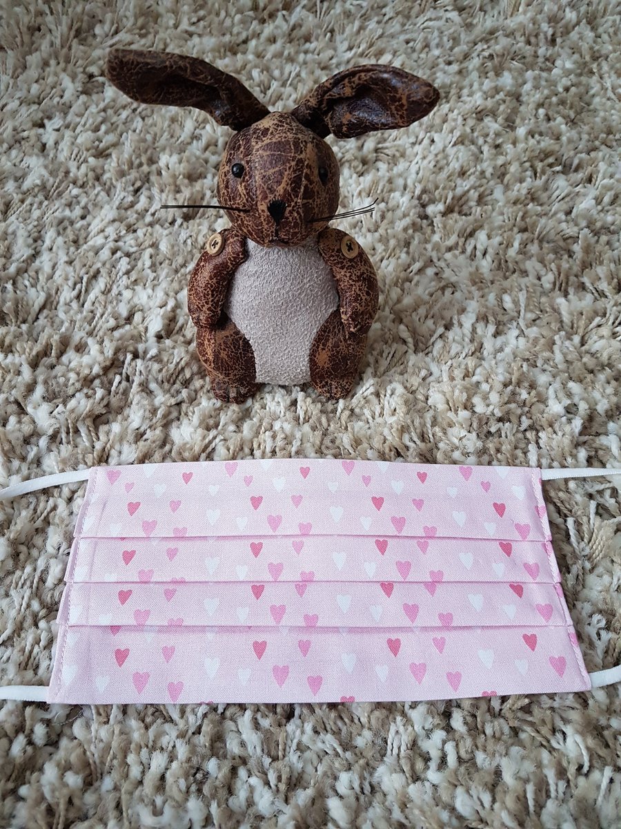 Adult  face covering - Mixed Pink Hearts