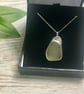 Handmade 925 Sterling Silver Pendant Necklace - Unique Jewellery Green Sea Glass - Image 6