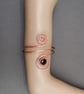 Copper wire Armlet, upper arm cuff, bracelet cuff, black agate - Image 5
