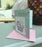 Lady in a bubble bath birthday card - Image 2
