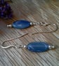 Natural Cornflower Blue Kyanite Sterling Silver Earrings - Image 2