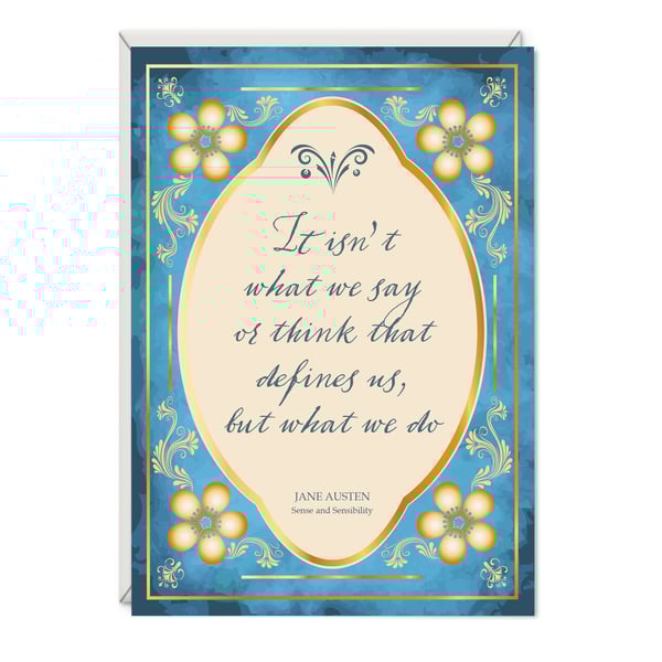 Sense and Sensibility Card - Jane Austen Greetings Card Literary Gift