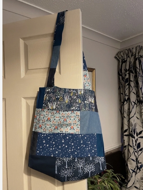 Patchwork Tote Bag -  35 x 35 x 11cm