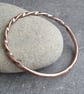Copper half twist bangle, 7th anniversary gift - Image 1