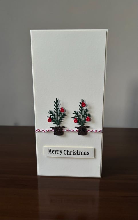 Christmas trees with decorations 