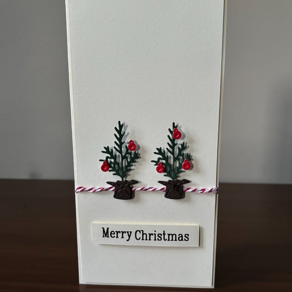 Christmas trees with decorations 