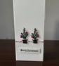 Christmas trees with decorations 