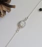 Unique Dendritic Opal connector SS bracelet 