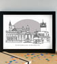 Sale Greater Manchester Skyline Art Print - Image 3
