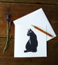 Black Cat Card - Cute Personalised Card, Custom Card, Father’s Day, - Image 2