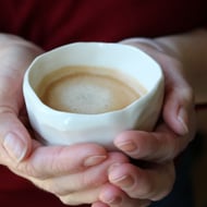 Slipcast Porcelain - Kurinuki style cup