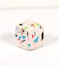 Rainbow Confetti Jesmonite Photo Holder S: Wedding Place Card Holder Menu Stand