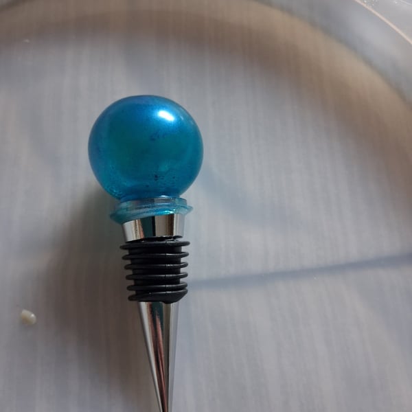 Handmade epoxy resin bottle stopper 