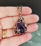 Amethyst and Copper Gothic Necklace - Image 5