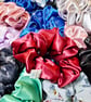 Handmade royal blue satin scrunchie - Image 3