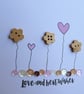 Birthday Card - Flowers and Hearts - Pink and Fawn - Image 5